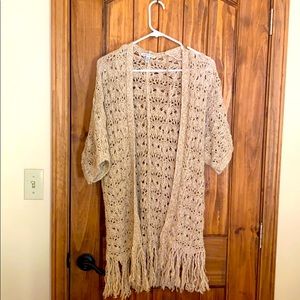 American Eagle short sleeve long sweater